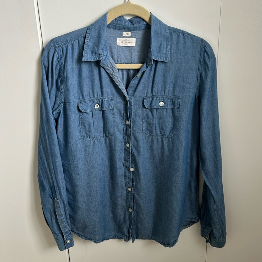 LOFT softened chambray shirt